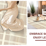 Ultra Soft Area Rug, Non Slip, Stain Resistant, Washable Area Rugs for Living Room, Bedroom, Modern Minimalist Faux Fur Appeal(Beige)