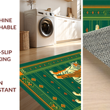 Artistic Geometric Tiger Motif(Green)