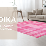Delicate Abstract Square Design(Pink)