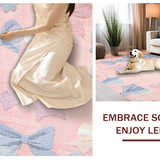 Ultra Soft Area Rug, Non Slip, Stain Resistant, Washable Area Rugs for Living Room, Bedroom, Coquette Bow Bedroom Rug(Pink)