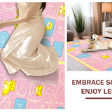 Ultra Soft Area Rug, Non Slip, Stain Resistant, Washable Area Rugs for Living Room, Bedroom, Bright Cheerful Learning Adventure Rug(Pink)