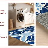 Ultra Soft Area Rug, Non Slip, Stain Resistant, Washable Area Rugs for Living Room, Bedroom, Waterproof Plastic Straw(Blue)