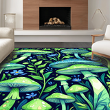 Lively Blue and Brown Mushroom(Green)