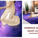 Ultra Soft Area Rug, Non Slip, Stain Resistant, Washable Area Rugs for Living Room, Bedroom, Futuristic Astral Color Palette(Purple)