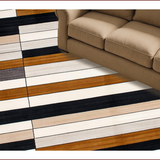 Ultra Soft Area Rug, Non Slip, Stain Resistant, Washable Area Rugs for Living Room, Bedroom, Elegant Striped Earthy Tones(Beige)