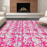Ultra Soft Area Rug, Non Slip, Stain Resistant, Washable Area Rugs for Living Room, Bedroom, Preppy Pink Bow Pattern Decorator Area Rug(Pink)