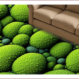 Ultra Soft Area Rug, Non Slip, Stain Resistant, Washable Area Rugs for Living Room, Bedroom, Colorful Spring Moss Playroom Washable Carpet(Green)