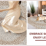 Ultra Soft Area Rug, Non Slip, Stain Resistant, Washable Area Rugs for Living Room, Bedroom, Antelope Print Abstract(Beige)