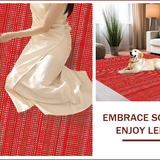 Ultra Soft Area Rug, Non Slip, Stain Resistant, Washable Area Rugs for Living Room, Bedroom, Vintage Red Non-Slip Dining Rug(Red)