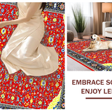 Ultra Soft Area Rug, Non Slip, Stain Resistant, Washable Area Rugs for Living Room, Bedroom, Chic Multicolor Geometric Pattern(Red)