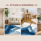 Artistic Gray White Peak Illustration(Blue)