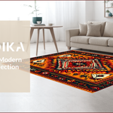 Ultra Soft Area Rug, Non Slip, Stain Resistant, Washable Area Rugs for Living Room, Bedroom, Red Orange Tribal Entryway Non-Slip Carpet(Red)
