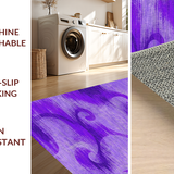 Ultra Soft Area Rug, Non Slip, Stain Resistant, Washable Area Rugs for Living Room, Bedroom, Charming Colorful Ripple Effect(Purple)