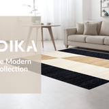 Playful Black Tan Abstract Composition(Beige)
