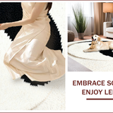 Ultra Soft Area Rug, Non Slip, Stain Resistant, Washable Area Rugs for Living Room, Bedroom, Harmony Symbol Aesthetic Bathroom Washable Carpet(Black)
