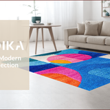 Ultra Soft Area Rug, Non Slip, Stain Resistant, Washable Area Rugs for Living Room, Bedroom, Vibrant Abstract Living Room Non-Shedding Area Rug(Blue)