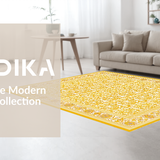 Ultra Soft Area Rug, Non Slip, Stain Resistant, Washable Area Rugs for Living Room, Bedroom, Luxurious Warm Tones Composition(Yellow)