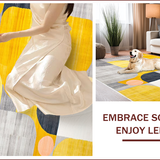 Ultra Soft Area Rug, Non Slip, Stain Resistant, Washable Area Rugs for Living Room, Bedroom, Striking Bold Color Contrast Art(Yellow)
