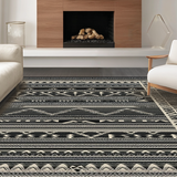 Contemporary Striped Ethnic Accent(Black)