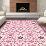 Ultra Soft Area Rug, Non Slip, Stain Resistant, Washable Area Rugs for Living Room, Bedroom, Vibrant Pastel Arch Motif(Beige)