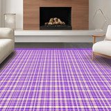 Ultra Soft Area Rug, Non Slip, Stain Resistant, Washable Area Rugs for Living Room, Bedroom, Elegant Symmetrical Purple Pattern(Purple)