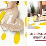Ultra Soft Area Rug, Non Slip, Stain Resistant, Washable Area Rugs for Living Room, Bedroom, Vibrant Fluffy Novelty Mat(Yellow)