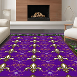 Ultra Soft Area Rug, Non Slip, Stain Resistant, Washable Area Rugs for Living Room, Bedroom, Rustic Earthy Floral Pattern(Purple)