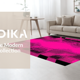 Ultra Soft Area Rug, Non Slip, Stain Resistant, Washable Area Rugs for Living Room, Bedroom, Dynamic Tropical Pattern Fusion(Pink)