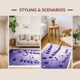 Ultra Soft Area Rug, Non Slip, Stain Resistant, Washable Area Rugs for Living Room, Bedroom, Warm Cozy Shag Design Element(Purple)