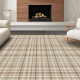 Ultra Soft Area Rug, Non Slip, Stain Resistant, Washable Area Rugs for Living Room, Bedroom, Warm Creamy Lattice Visual Appeal(Beige)