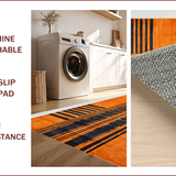 Ultra Soft Area Rug, Non Slip, Stain Resistant, Washable Area Rugs for Living Room, Bedroom, Chic Leopard Print Accent Piece(Orange)