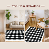 Warm Inviting Rustic Check Design(Black)