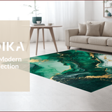 Emerald Grey Marble Abstract Elegance(Green)