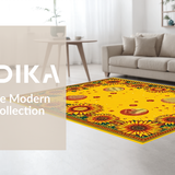 Lively Retro Cosmic Floral Style(Yellow)