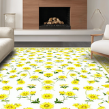 Ultra Soft Area Rug, Non Slip, Stain Resistant, Washable Area Rugs for Living Room, Bedroom, Trendy Grey and Yellow Fusion(Yellow)