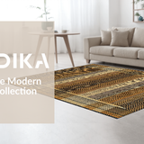 Ultra Soft Area Rug, Non Slip, Stain Resistant, Washable Area Rugs for Living Room, Bedroom, Cozy Textured Rustic Charm(Brown)