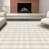 Ultra Soft Area Rug, Non Slip, Stain Resistant, Washable Area Rugs for Living Room, Bedroom, Trendy Earth Tones Lattice Style(Beige)