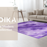 Ultra Soft Area Rug, Non Slip, Stain Resistant, Washable Area Rugs for Living Room, Bedroom, Vibrant Abstract Swirl Pattern(Purple)