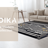 Ultra Soft Area Rug, Non Slip, Stain Resistant, Washable Area Rugs for Living Room, Bedroom, Whimsical Graphic Animal Pattern(Black)