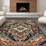 Ultra Soft Area Rug, Non Slip, Stain Resistant, Washable Area Rugs for Living Room, Bedroom, Sleek Minimalist Tiled Artwork(Brown)