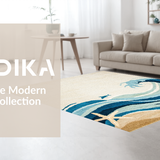 Lively Blue Tones with Shells(Beige)