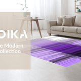 Ultra Soft Area Rug, Non Slip, Stain Resistant, Washable Area Rugs for Living Room, Bedroom, Eclectic Purple and Black Artistry(Purple)