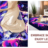 Ultra Soft Area Rug, Non Slip, Stain Resistant, Washable Area Rugs for Living Room, Bedroom, Enchanting Bright Fantasy Design(Purple)