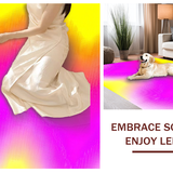 Ultra Soft Area Rug, Non Slip, Stain Resistant, Washable Area Rugs for Living Room, Bedroom, Playful Pastel Swirl Design(Yellow)