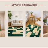Ultra Soft Area Rug, Non Slip, Stain Resistant, Washable Area Rugs for Living Room, Bedroom, Pet-Friendly Tufted Tiger Bathroom Rug(Beige)