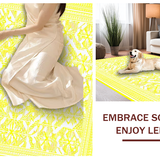 Ultra Soft Area Rug, Non Slip, Stain Resistant, Washable Area Rugs for Living Room, Bedroom, Elegant Diamond Pattern Harmony(Yellow)