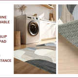 Ultra Soft Area Rug, Non Slip, Stain Resistant, Washable Area Rugs for Living Room, Bedroom, Elegant Abstract Earthy Tones(Gray)