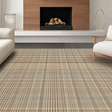 Ultra Soft Area Rug, Non Slip, Stain Resistant, Washable Area Rugs for Living Room, Bedroom, Stylish Vintage Striped Arrangement(Brown)