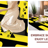Ultra Soft Area Rug, Non Slip, Stain Resistant, Washable Area Rugs for Living Room, Bedroom, Vibrant Playful Animal Theme(Yellow)
