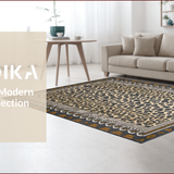 Ultra Soft Area Rug, Non Slip, Stain Resistant, Washable Area Rugs for Living Room, Bedroom, Sleek Modern Feline Print(Gray)